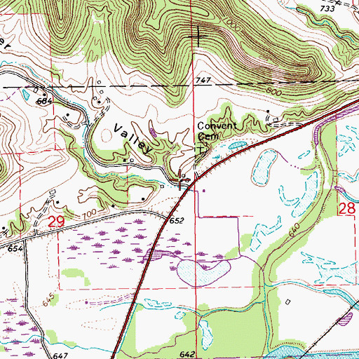 Topographic Map of Pfeffer Valley, MN