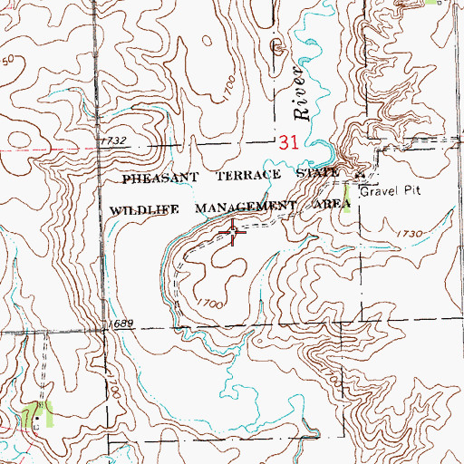 Topographic Map of Pheasant Terrace State Wildlife Management A, MN
