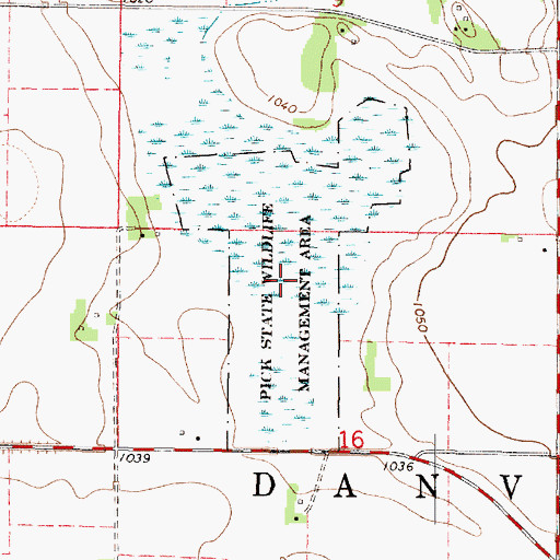 Topographic Map of Pick State Wildlife Management Area, MN