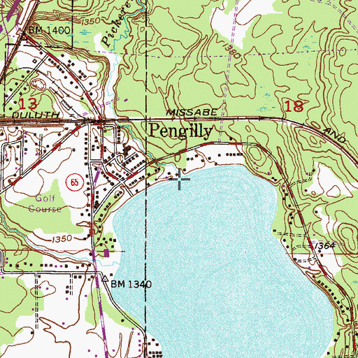 Topographic Map of Pickerel Creek, MN