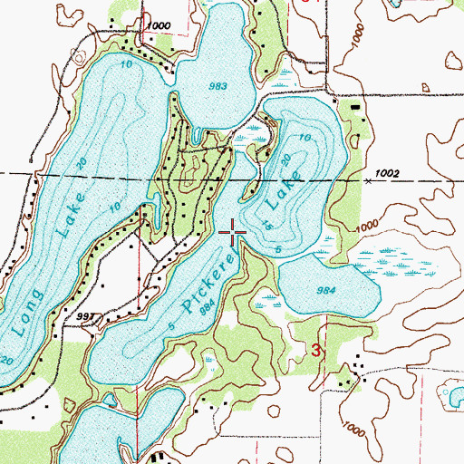 Topographic Map of Pickerel Lake, MN