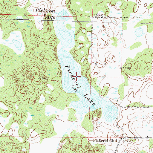 Topographic Map of Pickerel Lake, MN