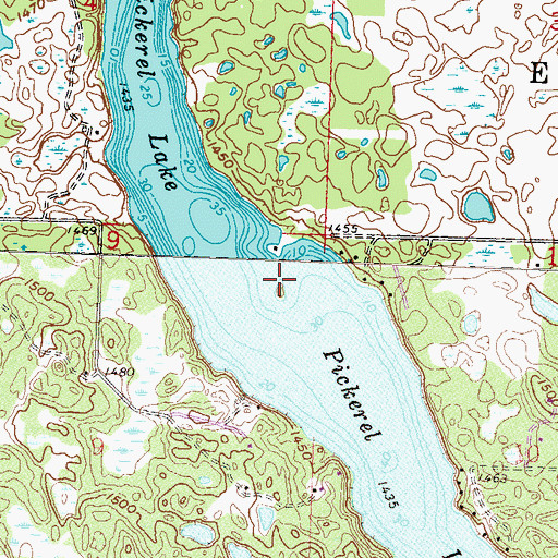 Topographic Map of Pickerel Lake, MN