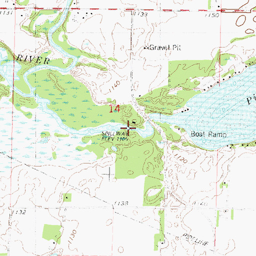 Topographic Map of Pierz Lake, MN