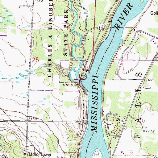 Topographic Map of Pike Creek, MN