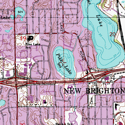 Topographic Map of Pike Lake, MN