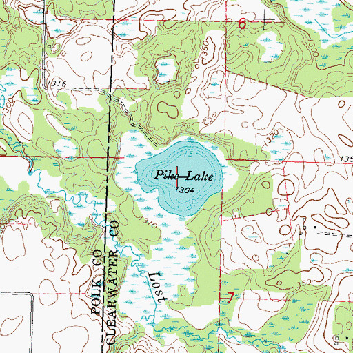 Topographic Map of Pike Lake, MN