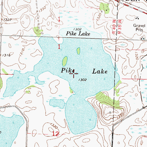 Topographic Map of Pike Lake, MN
