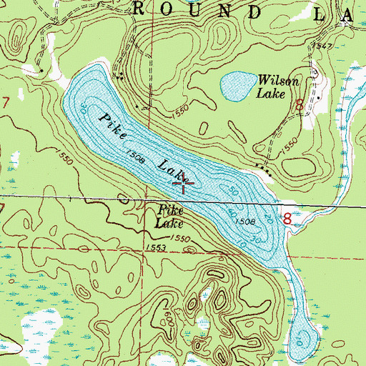 Topographic Map of Pike Lake, MN