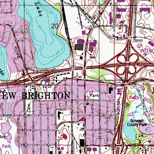 Topographic Map of Early Childhood Education Center - ECSE, MN