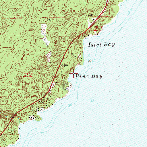 Topographic Map of Pine Bay, MN