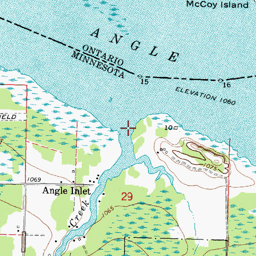 Topographic Map of Pine Creek, MN