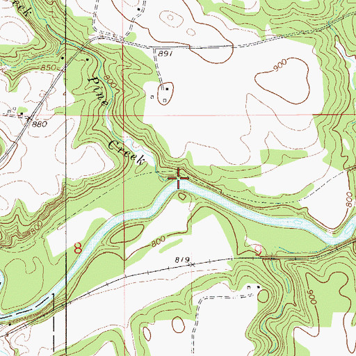 Topographic Map of Pine Creek, MN