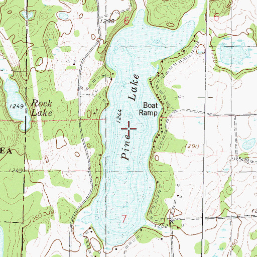 Topographic Map of Pine Lake, MN