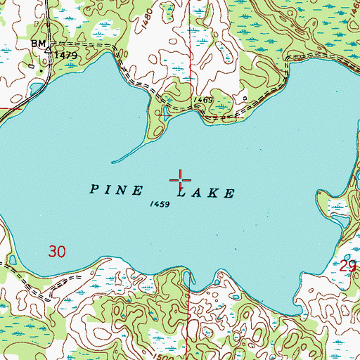 Topographic Map of Pine Lake, MN