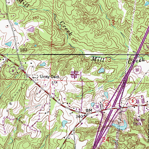 Topographic Map of Arkadelphia High School, AR