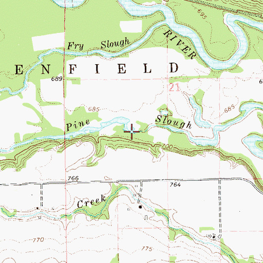 Topographic Map of Pine Slough, MN