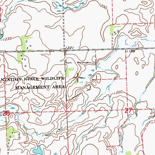 Topographic Map of Plantation State Wildlife Management Area, MN