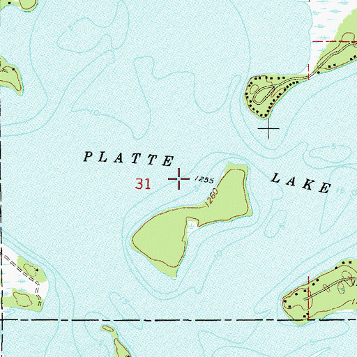Topographic Map of Platte Lake, MN