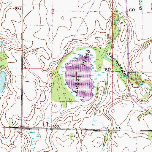 Topographic Map of Lake Plaza, MN