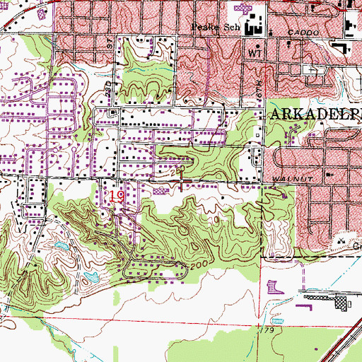 Topographic Map of Saint Michaels Episcopal Church, AR