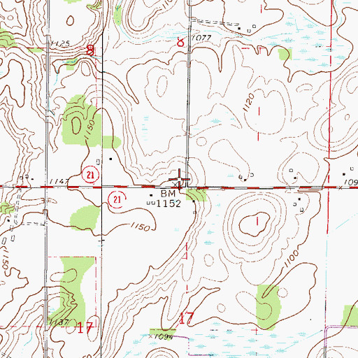 Topographic Map of Pleasant View School, MN