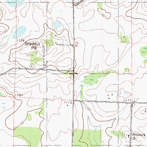 Topographic Map of Pleasant View School, MN