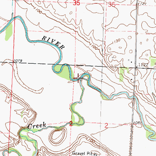 Topographic Map of Plum Creek, MN