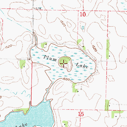 Topographic Map of Plum Lake, MN