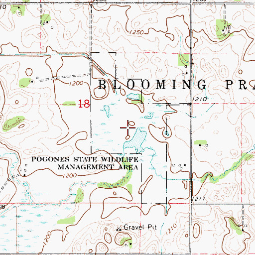 Topographic Map of Pogones State Wildlife Management Area, MN