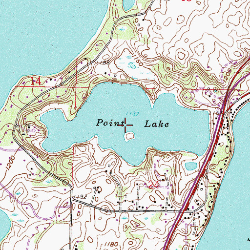 Topographic Map of Point Lake, MN