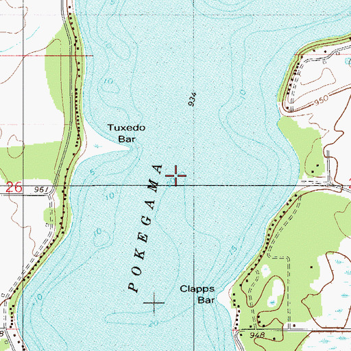 Topographic Map of Pokegama Lake, MN