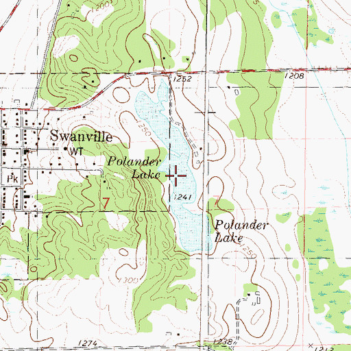 Topographic Map of Polander Lake, MN