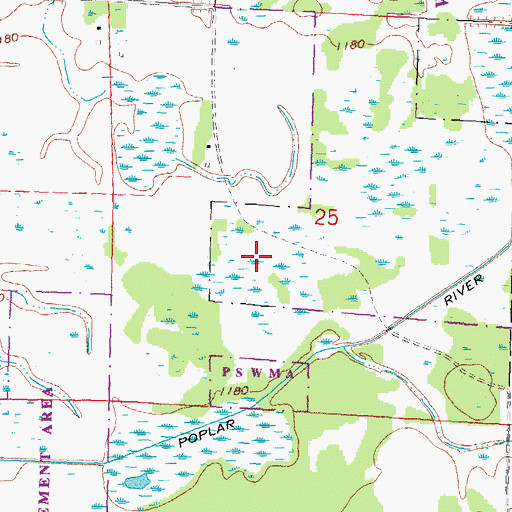 Topographic Map of Polk State Wildlife Management Areas, MN