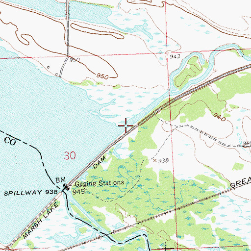 Topographic Map of Pomme de Terre River, MN