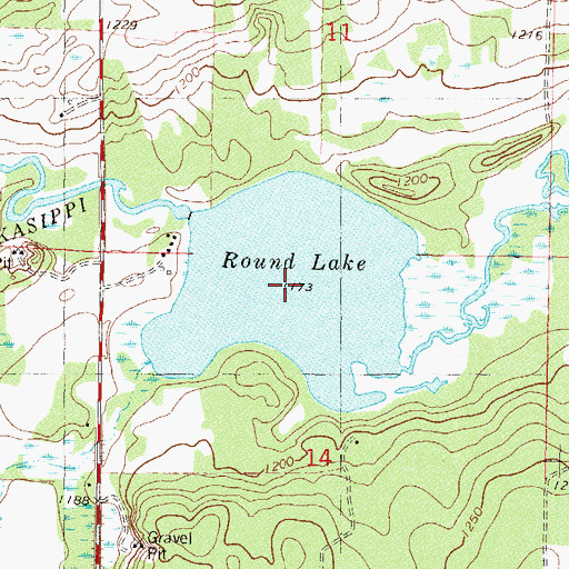 Topographic Map of Pond Lake, MN