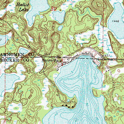 Topographic Map of Poodle Park, MN