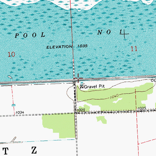 Topographic Map of Pool Number One, MN