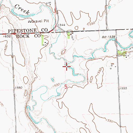 Topographic Map of Poplar Creek, MN