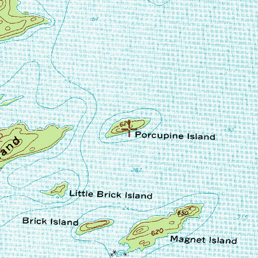 Topographic Map of Porcupine Island, MN