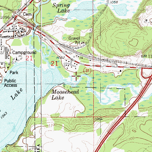 Topographic Map of Portage River, MN
