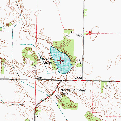 Topographic Map of Porter Lake, MN