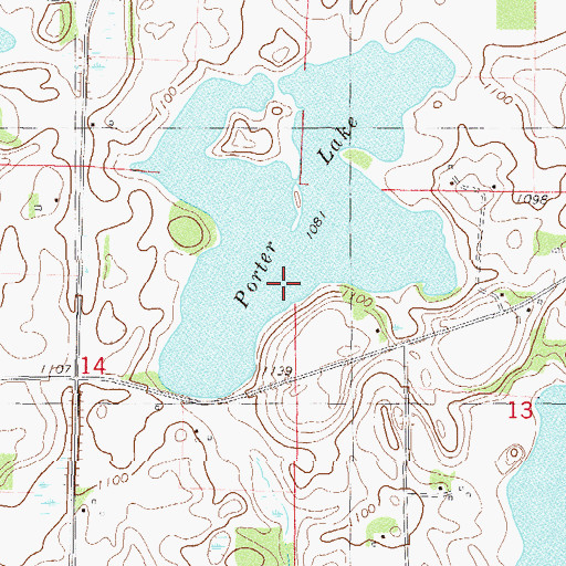 Topographic Map of Porter Lake, MN