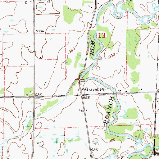 Topographic Map of Prairie Brook, MN