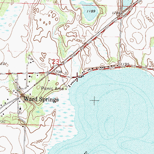 Topographic Map of Prairie Creek, MN