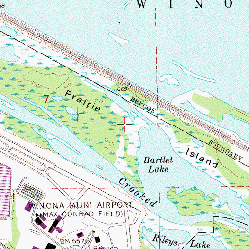 Topographic Map of Prairie Island, MN