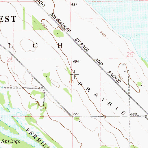 Topographic Map of Prairie Island, MN