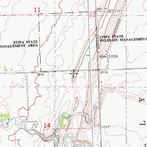 Topographic Map of Prairie Queen School, MN