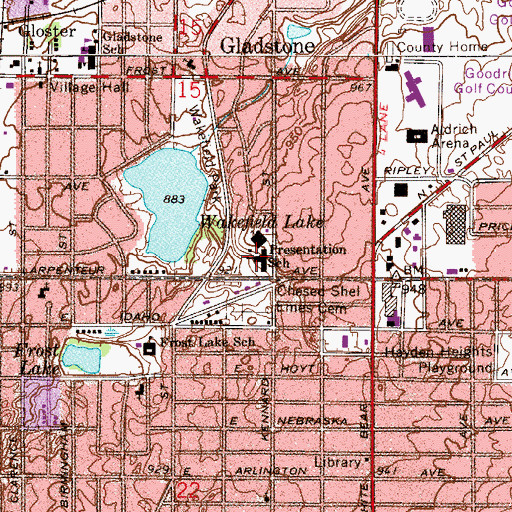 Topographic Map of Presentation School, MN