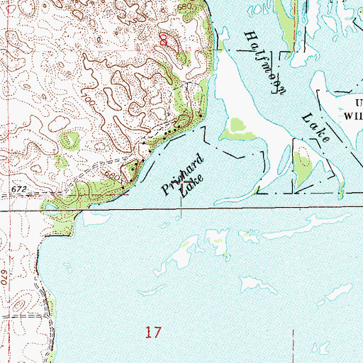 Topographic Map of Prichard Lake, MN